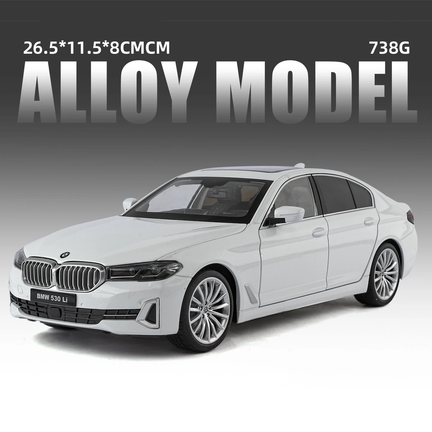 NEU 1:18 BMW 530 LI Legierung Automodell Sound und Licht Zurückziehen Kinderspielzeug Sammlerstücke Geburtstagsgeschenk