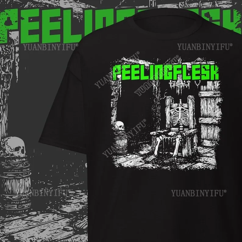 

Футболка Peeling Flesh Deathcore Merch Slam Death Metal Heavy Metal Rock Music Fan Одежда Мужчины Женщины Уличная одежда Футболки с коротким рукавом