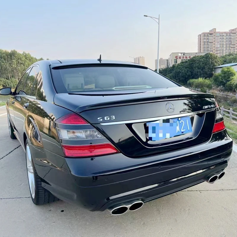 Suitable for Mercedes Benz S-Class W221 Rear Roof Spoiler 2006 2013 ABS Rear Roof Spoiler Rear Carbon Fiber Spoiler