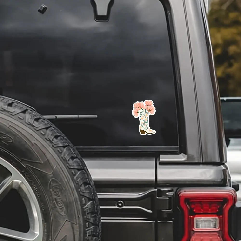 Reusable Western Cowboy Stickers - Irregular Cowboy Decorative Stickers, suitable for decorating laptops and water bottles