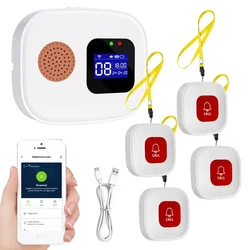 WiFi Wireless Caregiver Pager Patient Call Button Smart Alert Systems For Seniors Disabled Elderly Receiver & Sos Call Button