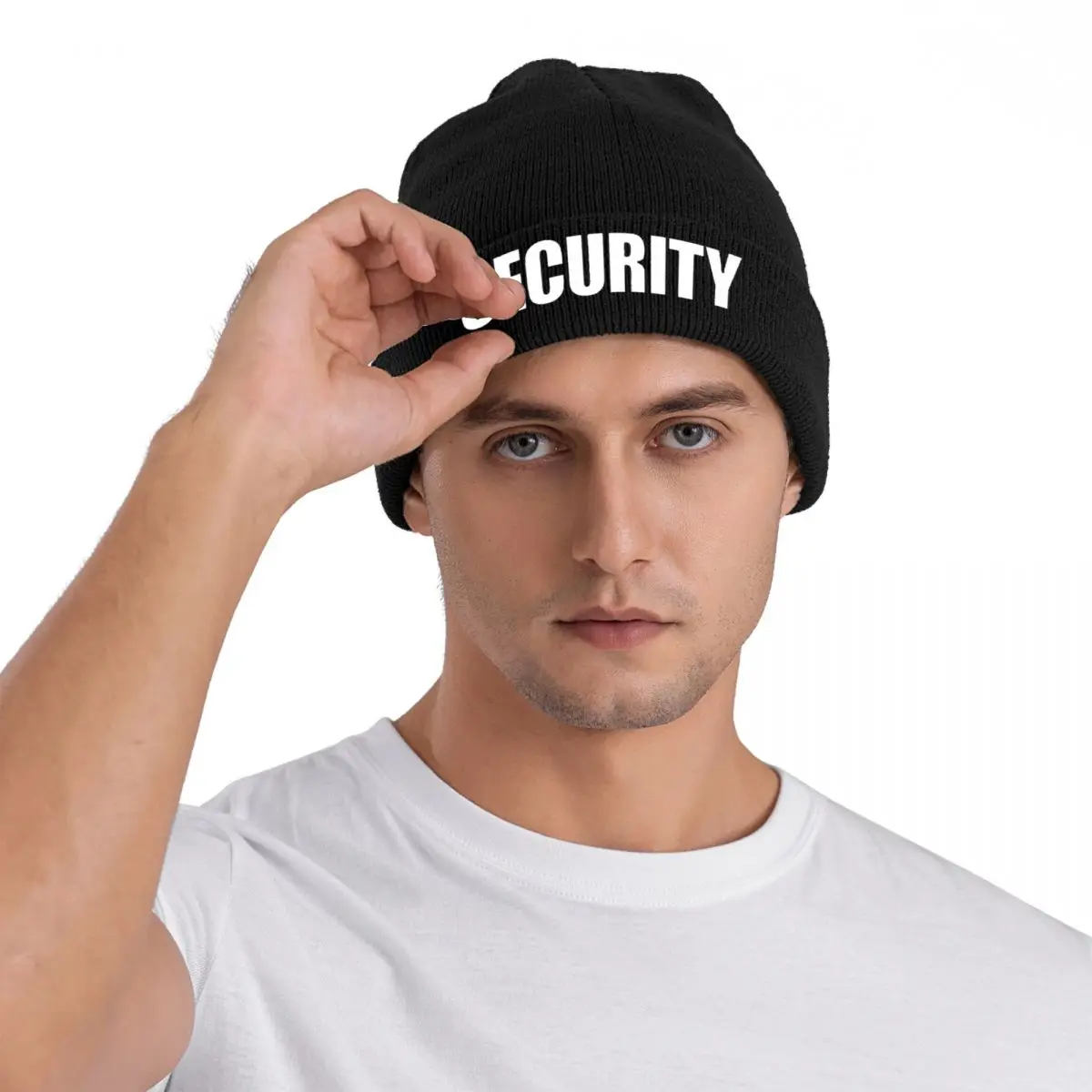 Universal Wild Security Beanie topi musim dingin untuk pria dan wanita topi rajut topi bisbol harian