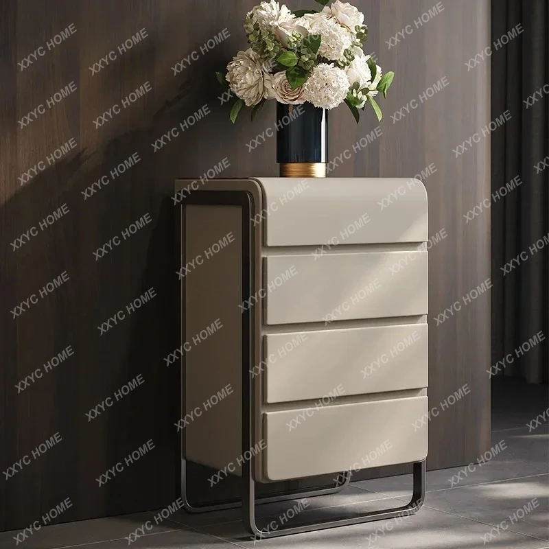 09 خزانة بأدراج تخزين لغرفة النوم من خشب الجوز الفاخر والحديث المخصصة وثلاثة أربعة ستة خزانة عمودية #2