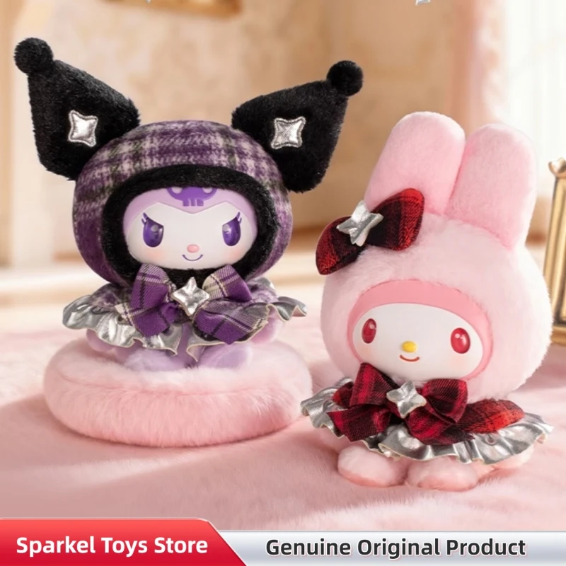 

Genuine Sanrio Fluffy Style Series Vinyl Plush Blind Box Cute Bag Pendant Figure Doll Mystery Box Toys Gift For Girls
