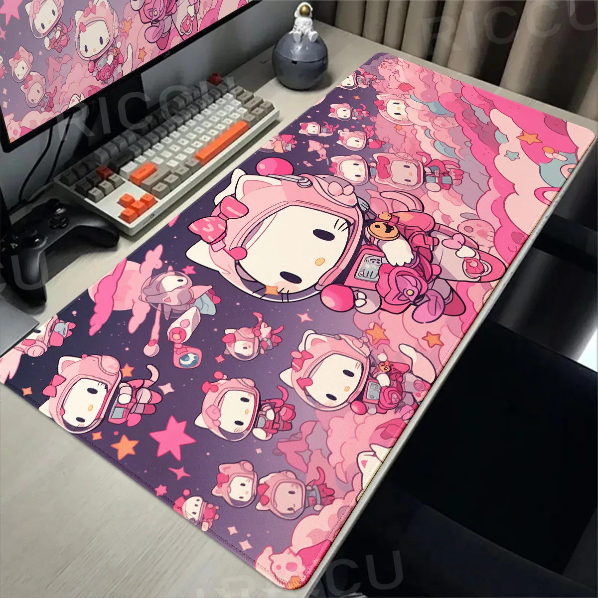 Pink Hellos Kitty Mousepad cute Anime Gamer Cabinet Mouse Pad kawaii Desk Mat PC Gaming Accessories Keyboard Pad HD print Carpet