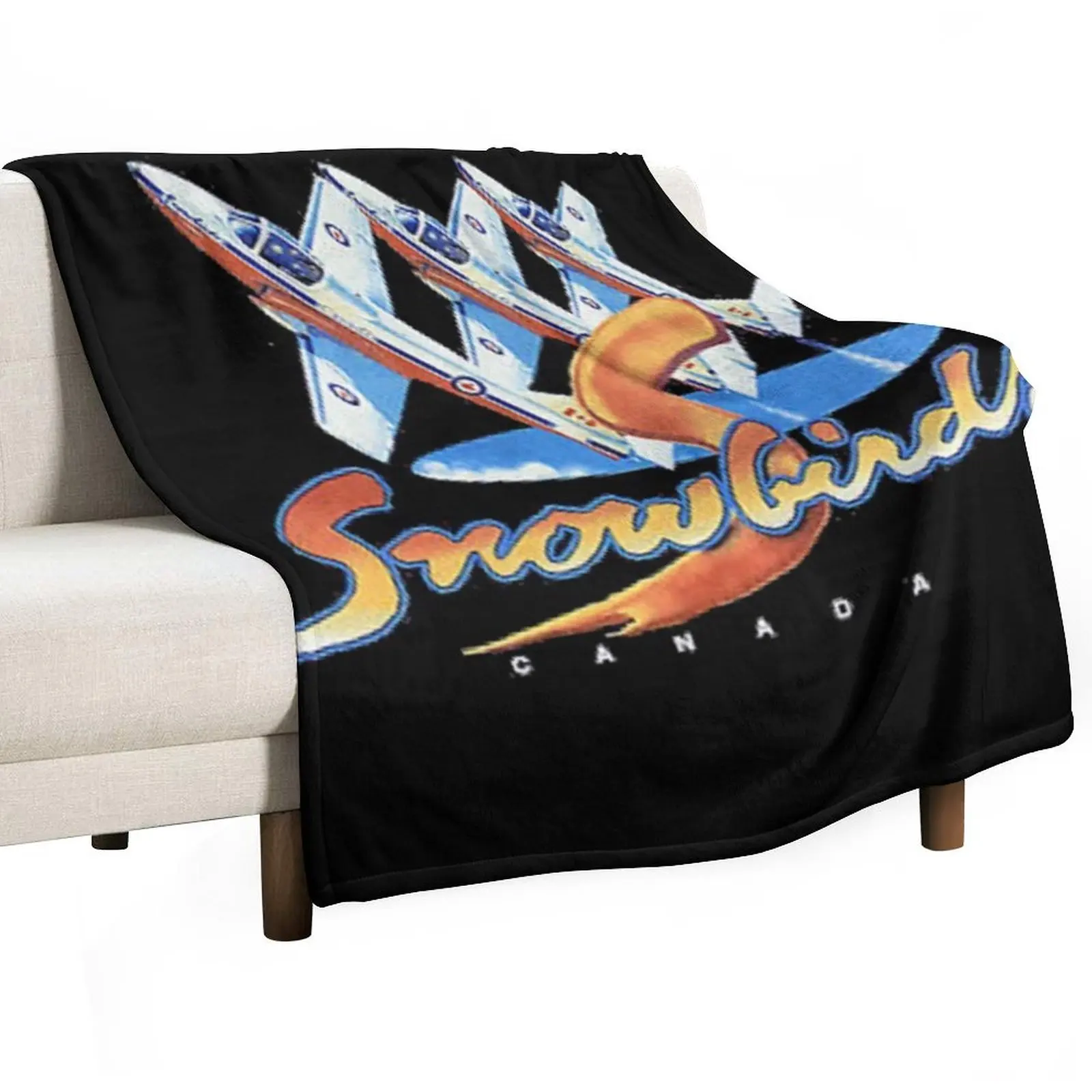 

Royal Canadian Air Force Snowbirds Throw Blanket Comforter Luxury Designer Heavy Blankets