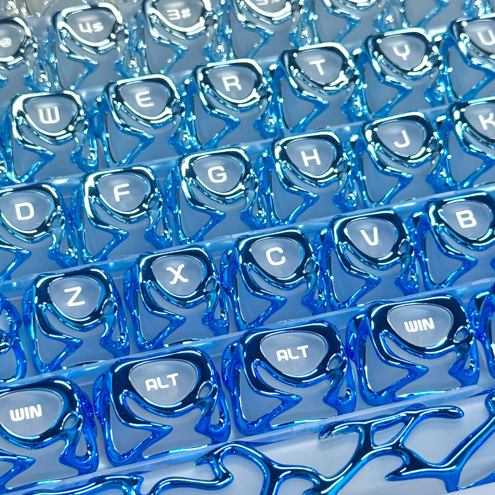 XVX Blue Venom Keycap Set ABS+PC Pink Gradient Costom Key Cap DIY Keyboard Keys 61/120-key