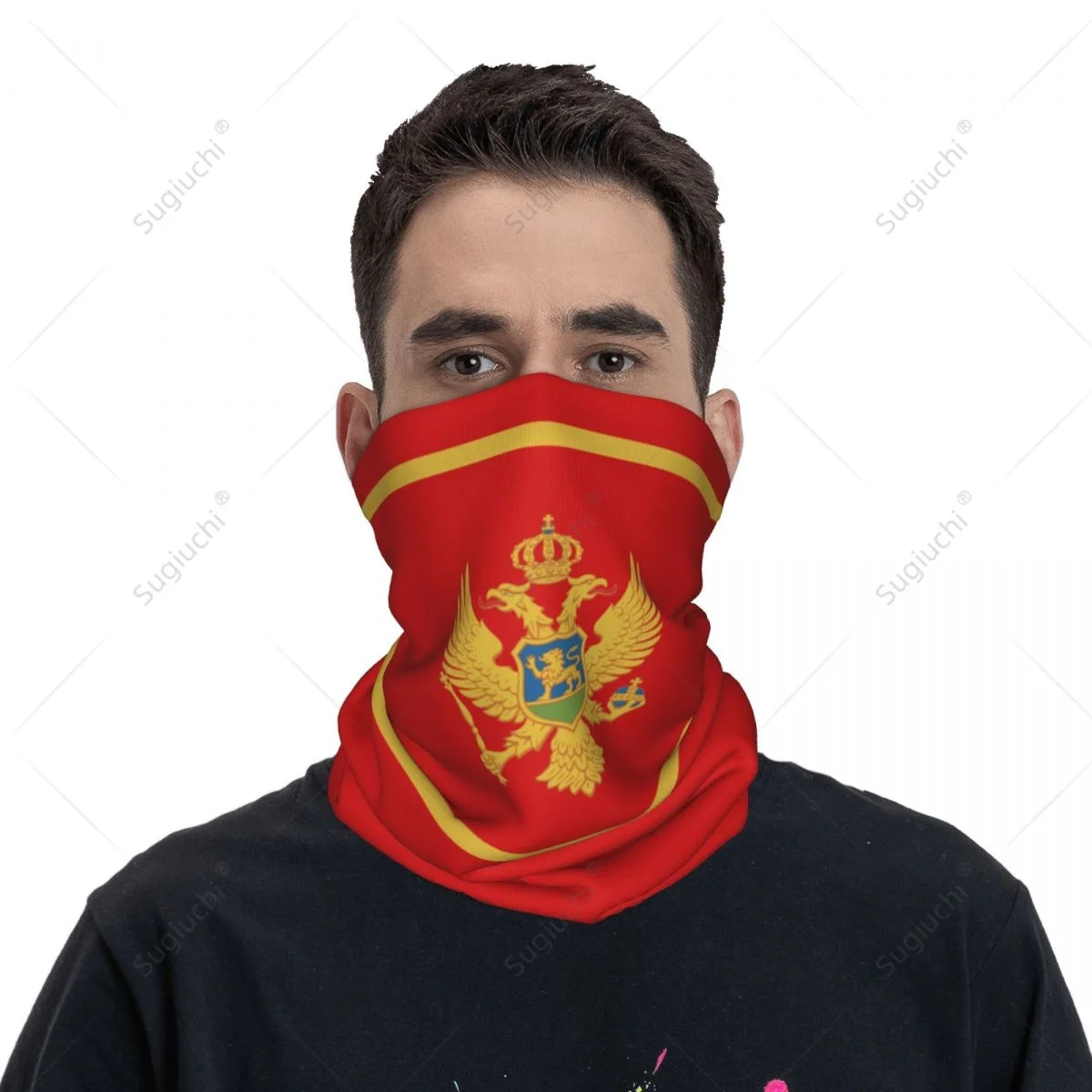 

Unisex Montenegro Flag Neckerchief Scarf Neck Face Mask Scarves Neck Warmer Seamless Bandana Headwear Cycling Hiking