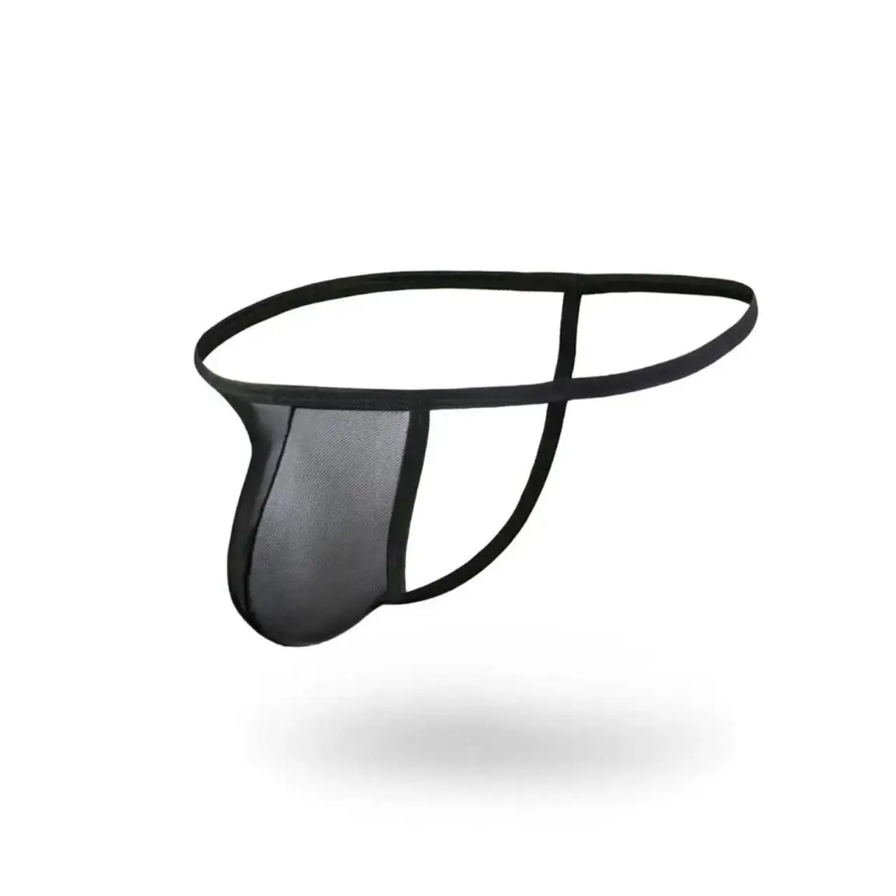 1pc Men's Fashionable and sexy Transparent Transparent Thong Underwear, High Elasticity Mesh, Ice Silk, One Size Fits All