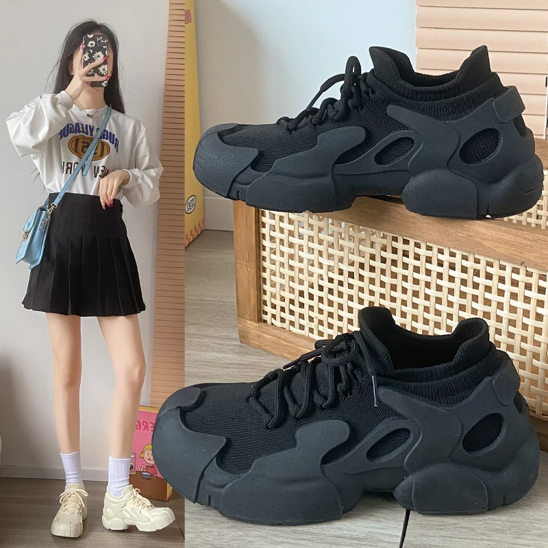 

2025 New Men's Breathable Mesh Sock Sneakers Thick Sole Anti‑Slip Wear‑Resistant Sports Casual Shoes