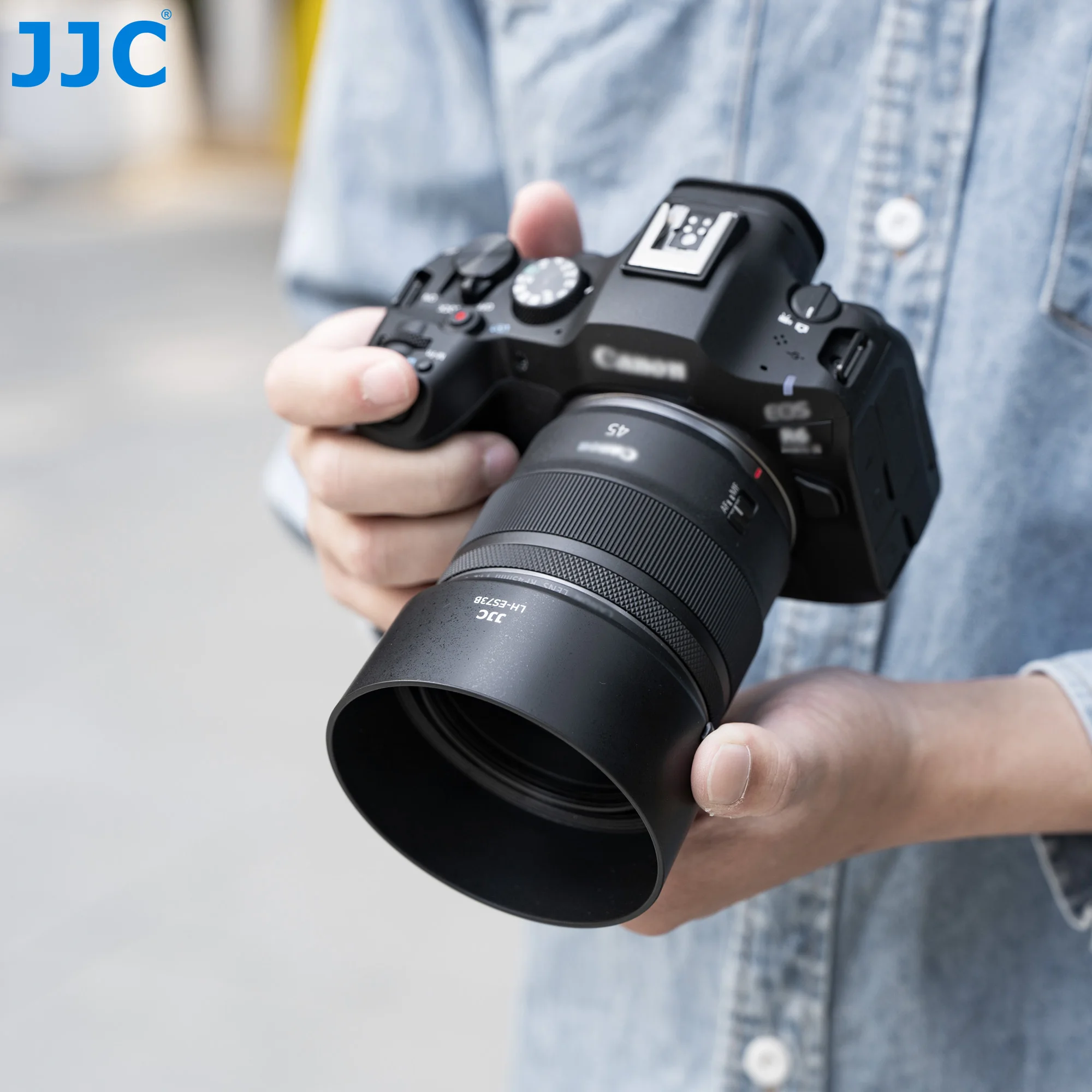 JJC ES-73B Reversible Lens Hood for Canon RF 45mm F1.2 STM Lens