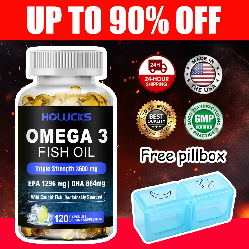 

High Quality Omega 3 Fish Oil Capsules, Support Reduces Joint Stiffness, Recovery & Mobility, Heart Health & Overall Wellbeing