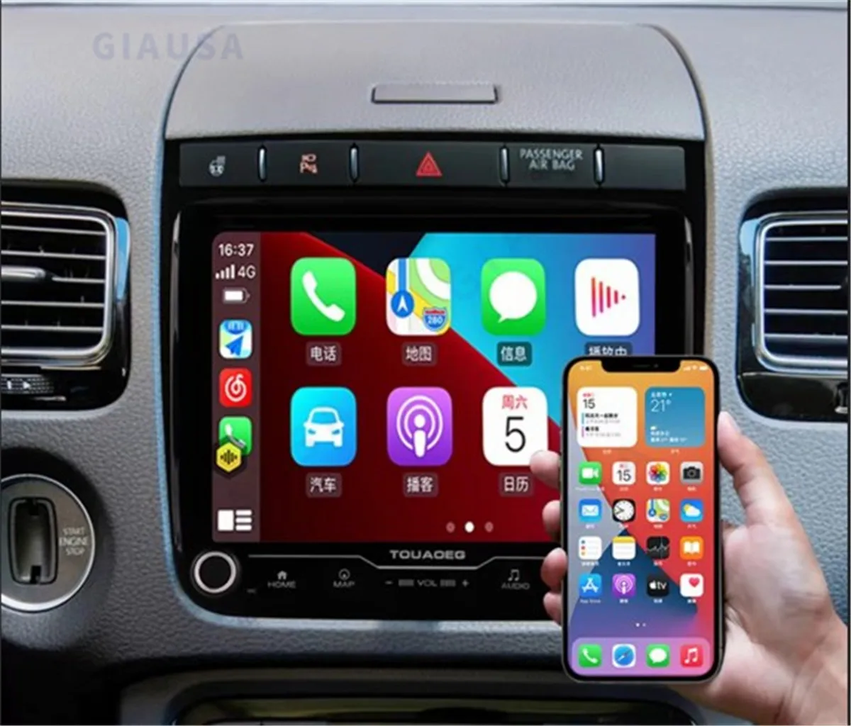 Android 13 Car Multimedia Player for VW Touareg RNS 850 RCD 550 2011-2018 with GPS Navigation Wireless Carplay Auto Radio Stereo