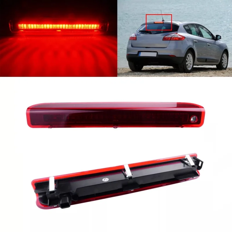 

12V DC Rear LED Third High Level Brake Light Lamp With Red Lens Cover For 08-16 Renault Megane III 265900006R Brake Lights