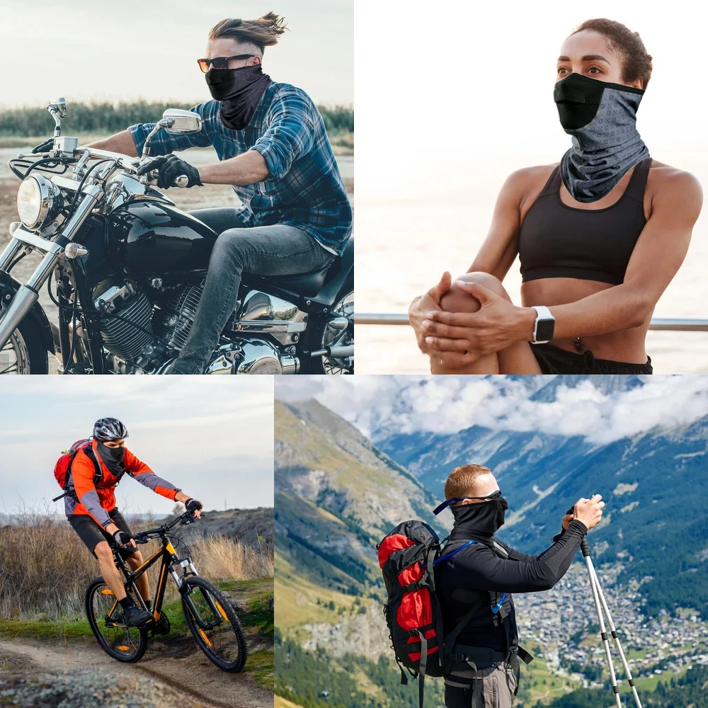 Bandana transpirable con estampado para hombre y mujer, bufanda de tubo para cuello, deporte, correr, senderismo, caza, bicicleta, Camping, motocicleta, máscara de media cara para ciclismo