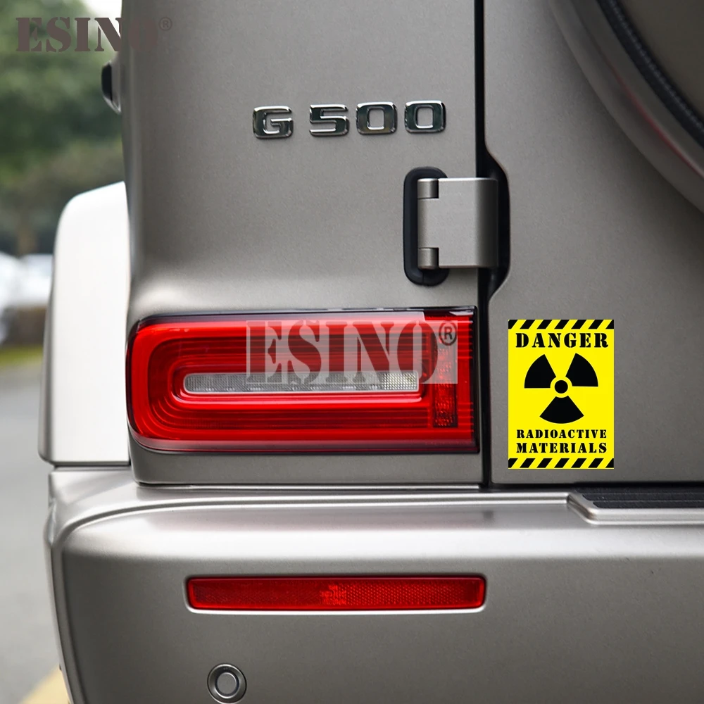 New Warning Danger Radioactive Materials Cartoon PVC  Waterproof Car Body Sticker Pattern Vinyl