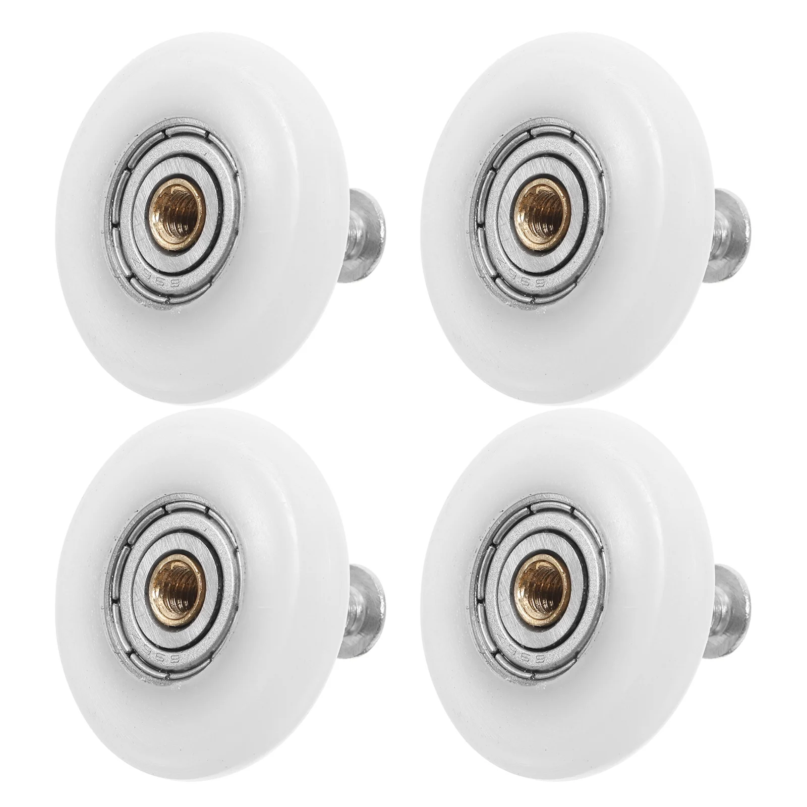 

4Pcs Bathroom Sliding Door Wheel Roller Shower Door Rollers Replacement Copper Axle Smooth Sliding Bathroom Pulley