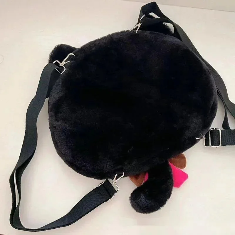 Peripheral Backpacks Genshin Impact Y2K Lyney Plush Cat One Shoulder Bags Student Oblique Straddle Bags Underarm Pain Bags Gifts