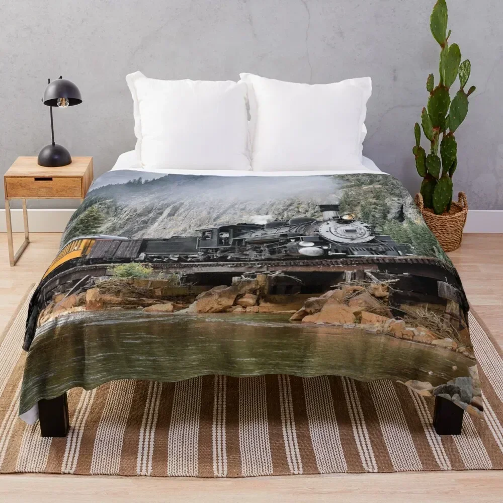 

Vintage Steam Train Throw Blanket christmas decoration Luxury St Luxury Thicken Thin Blankets