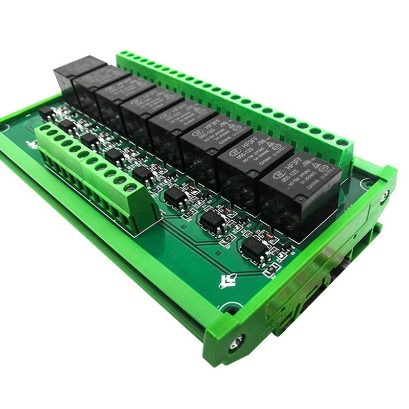 RISE-8 Way 5V/12V/24V High And Low Level Optocoupler Isolation Relay Control Module Single-Chip PLC Amplifier Board