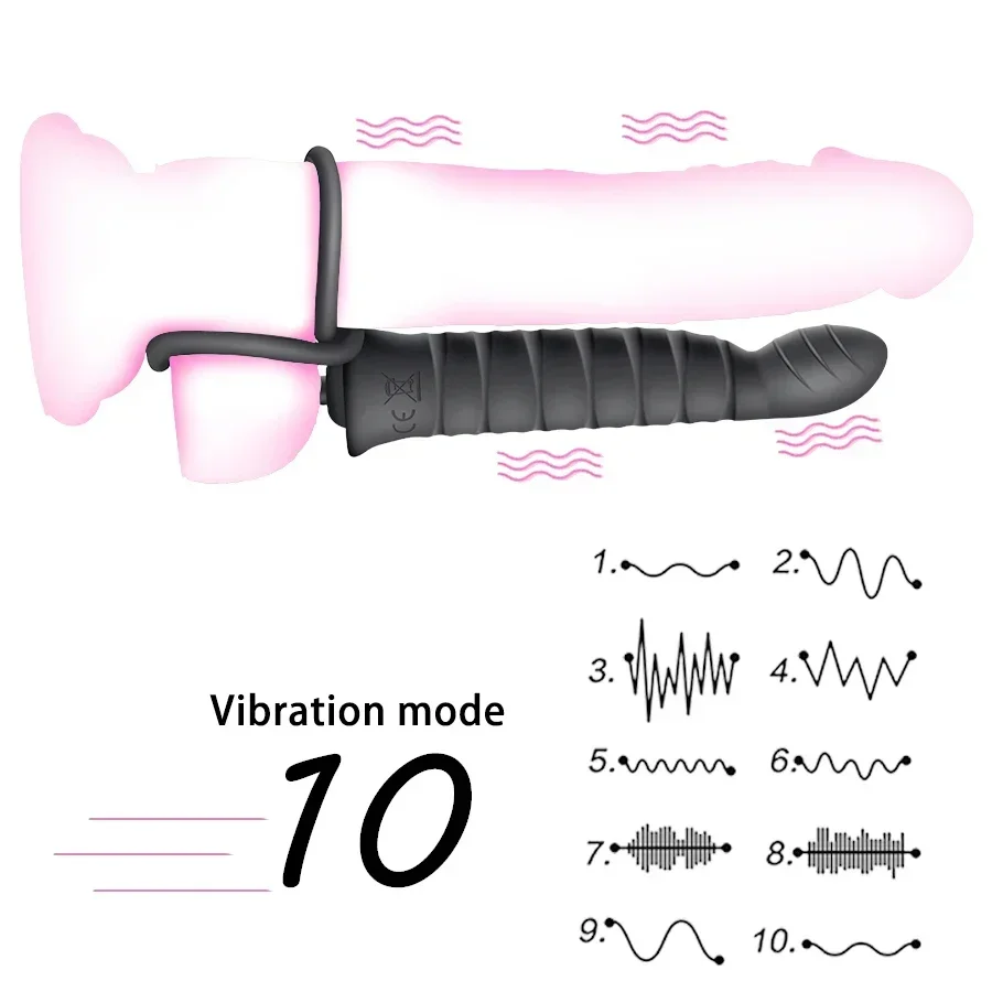 FLXUR Double Penetration Vibrator Sex Toys Strapon Dildo Vibrator Strap on Penis Vagina Anal for Man Sex Toys for Couples - Image 2
