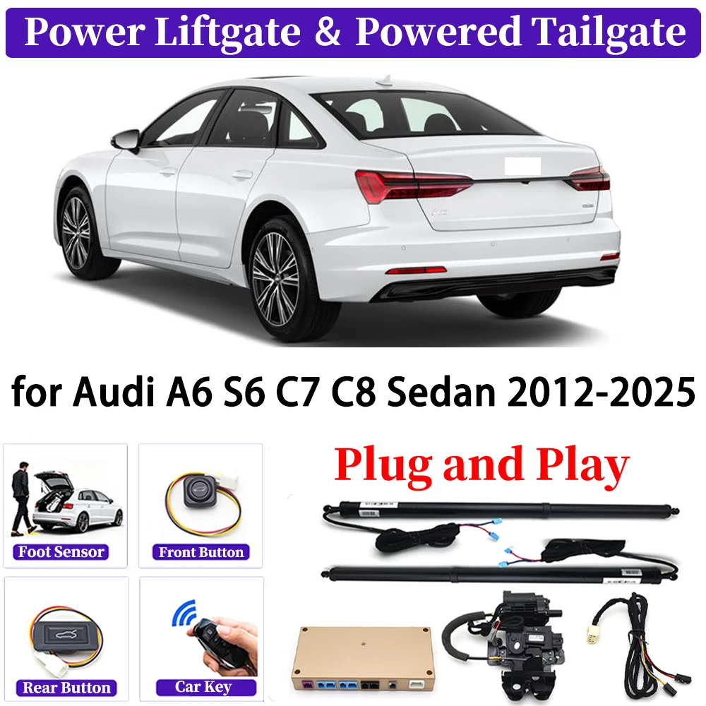 لأودي A6 S6 C7 C8 سيدان 2012-2025 OEM ترقية السيارة التلقائي طقم الباب الخلفي الذكية السيارات الكهربائية الباب الخلفي نظام التوصيل والتشغيل #1