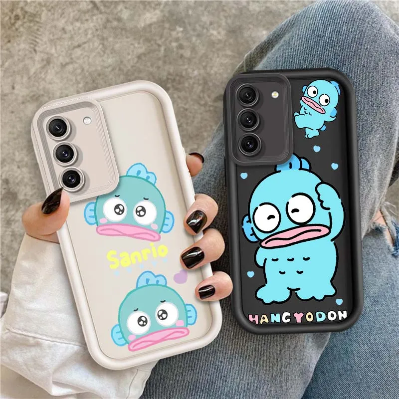 

Sanrio Creativity Hangyodon For Samsung Galaxy S25 S24 S23 S22 S21 S20 Ultra Plus FE 5G Eye Ladder Soft TPU Cover Phone Case