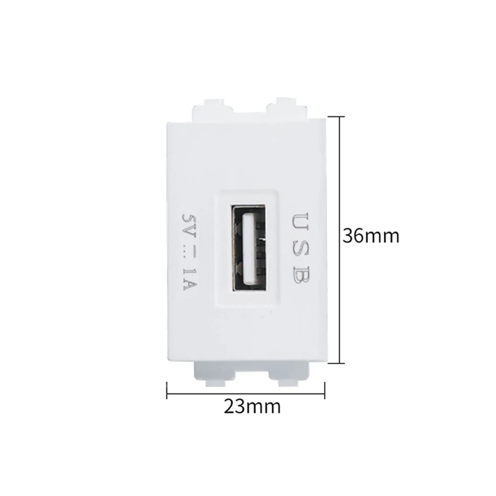 1PCS DC5V 1A USB 2.0 Charging Modules 23x36mm 128 Type USB Charger Energy Power Socket Wall Panel Outlet Electric Slot Connector