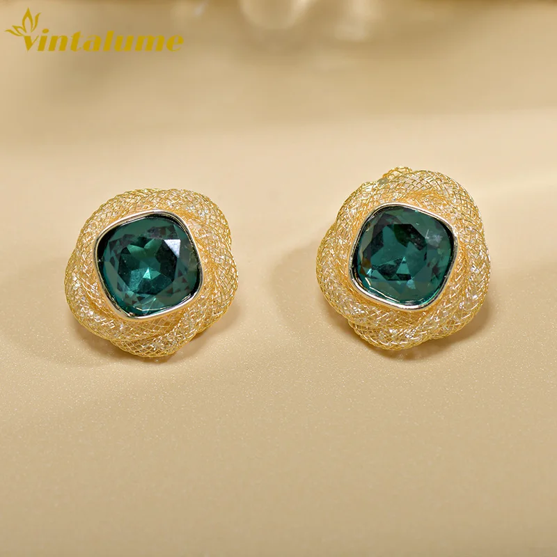 

Серьги-гвоздики Vintalume с квадратными кристаллами и сетчатой цепочкой, женские, блестящие, уникальные, изысканные, эффектные, модные украшения, подарок