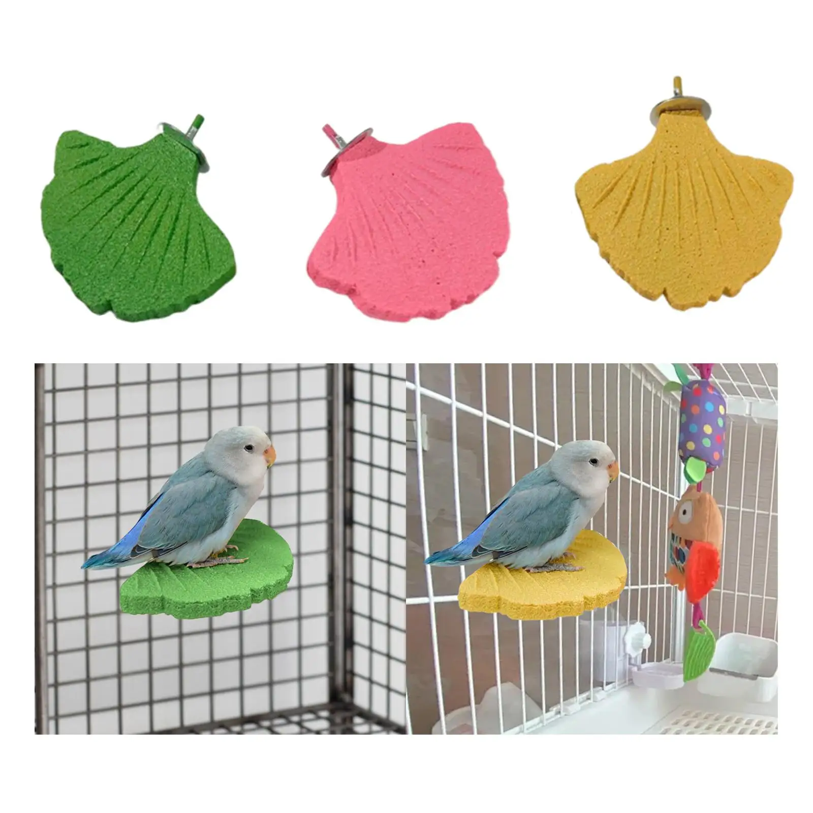 

Ginkgo Leaf Pet Parrot Perch Grinding Stand for Birds for Lovebirds Finches