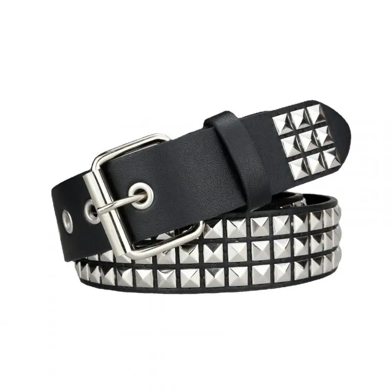 5pcs-men-women-retro-korean-rivet-square-bead-belt-cross-border-punk-hardware-tide-vintage-with-trendy-line-black-wholesale