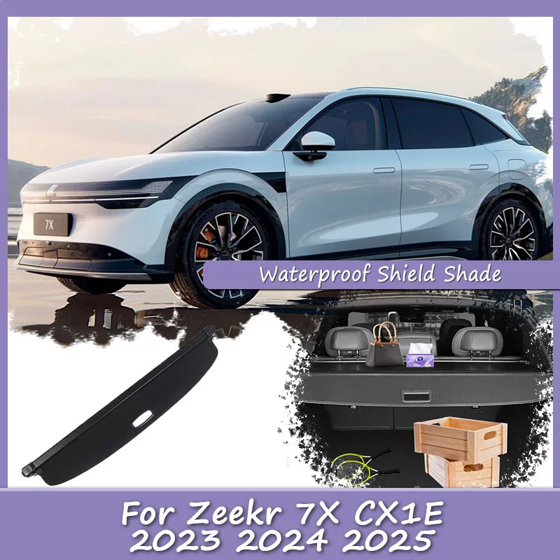 

For Zeekr 7X CX1E 2023 2024 2025 Auto Rear Trunk Cargo Cover Retractable Luggage Curtain Cover Car Organizer Interior Accessorie