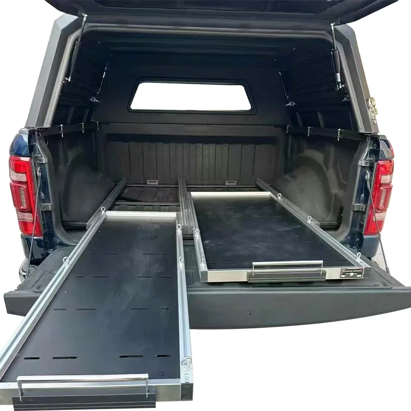 High-Quality Custom-Fit Aluminum Truck Bed Slide Tray Dedicated for Pickups, Smooth Sliding, OEM/ODM Available