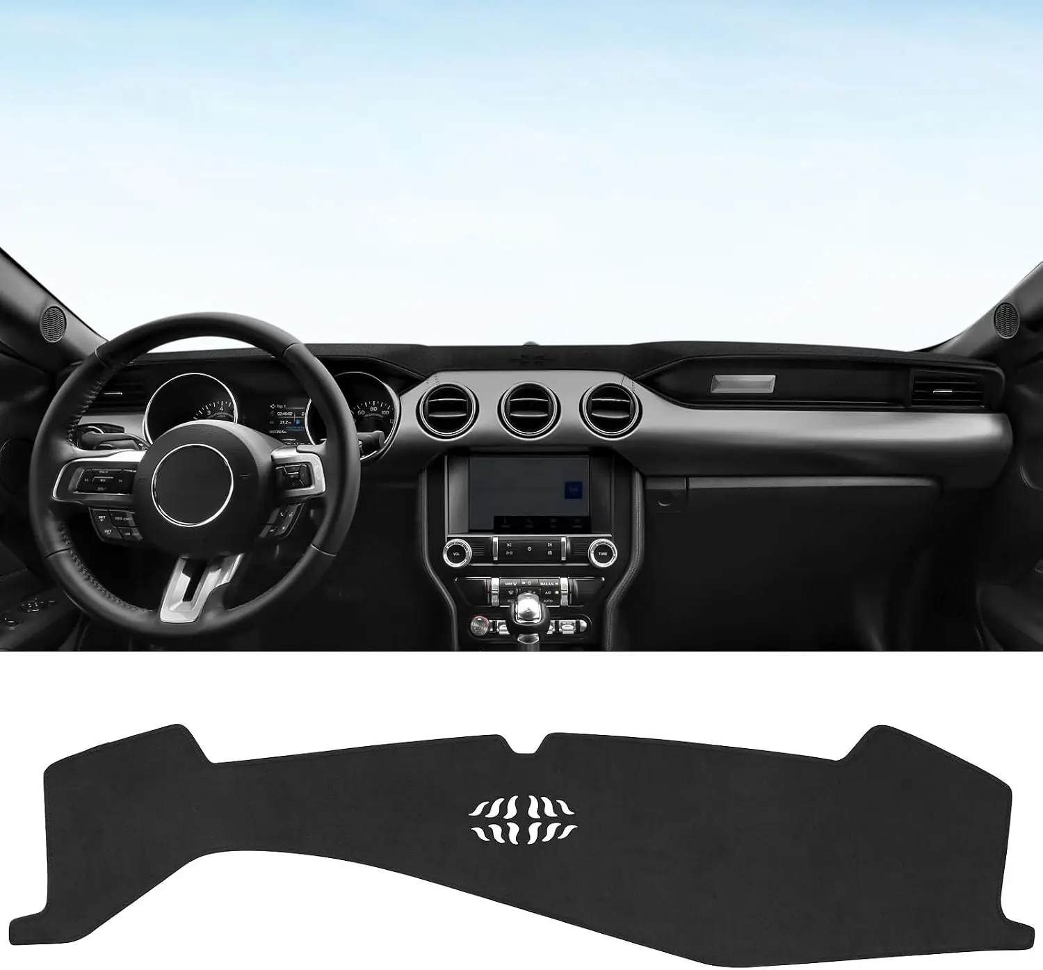 Dashboard Cover mat Custom fit for Ford Mustang Accessories 2024 2025 Flannel Dash Cover Pad Car UV Sun Protection Interior Trim