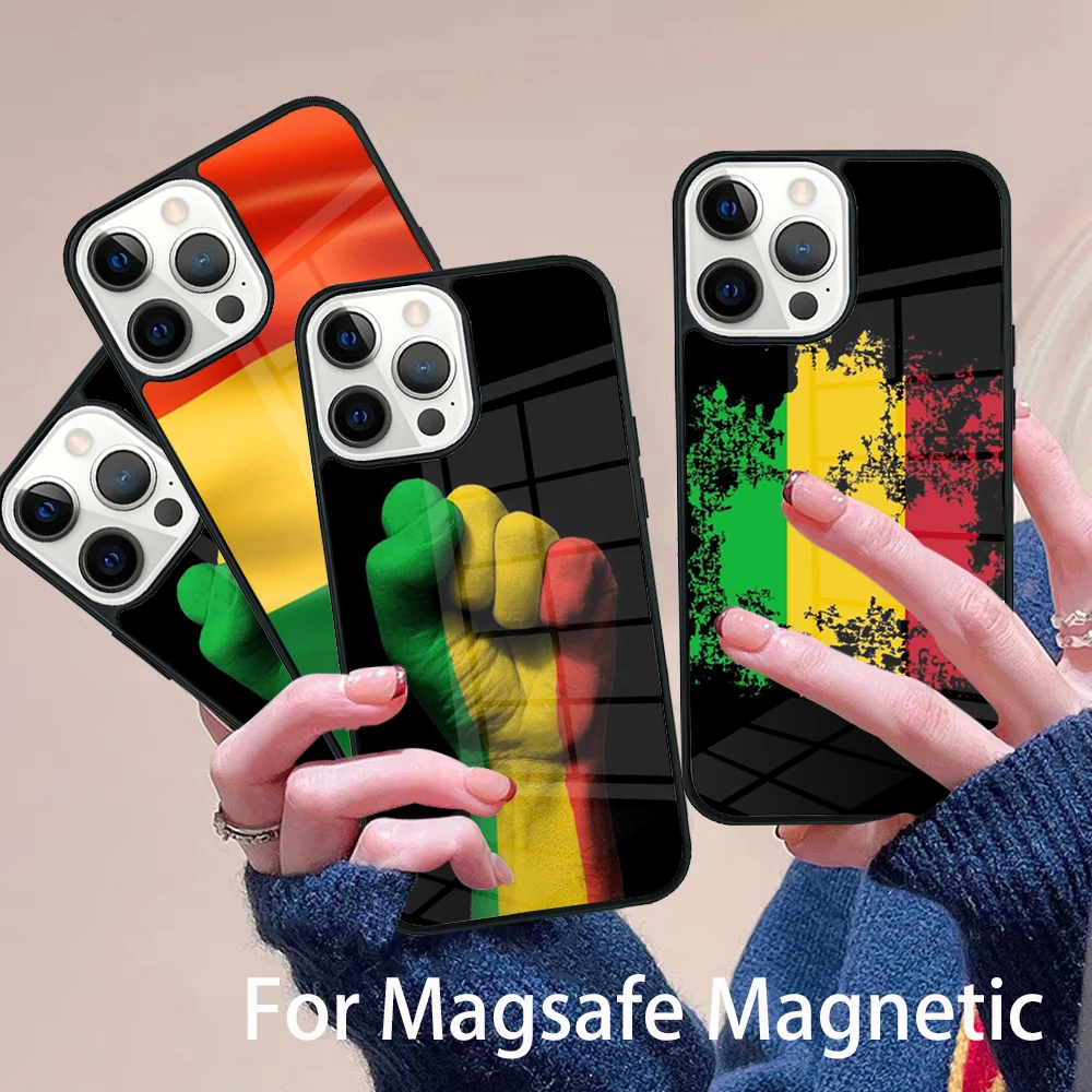 

Mali Flag Phone Case Magesafe Magnetic Wireless Charge Cover For IPhone 16 11 12 13 14 15 Pro Max Plus Mini