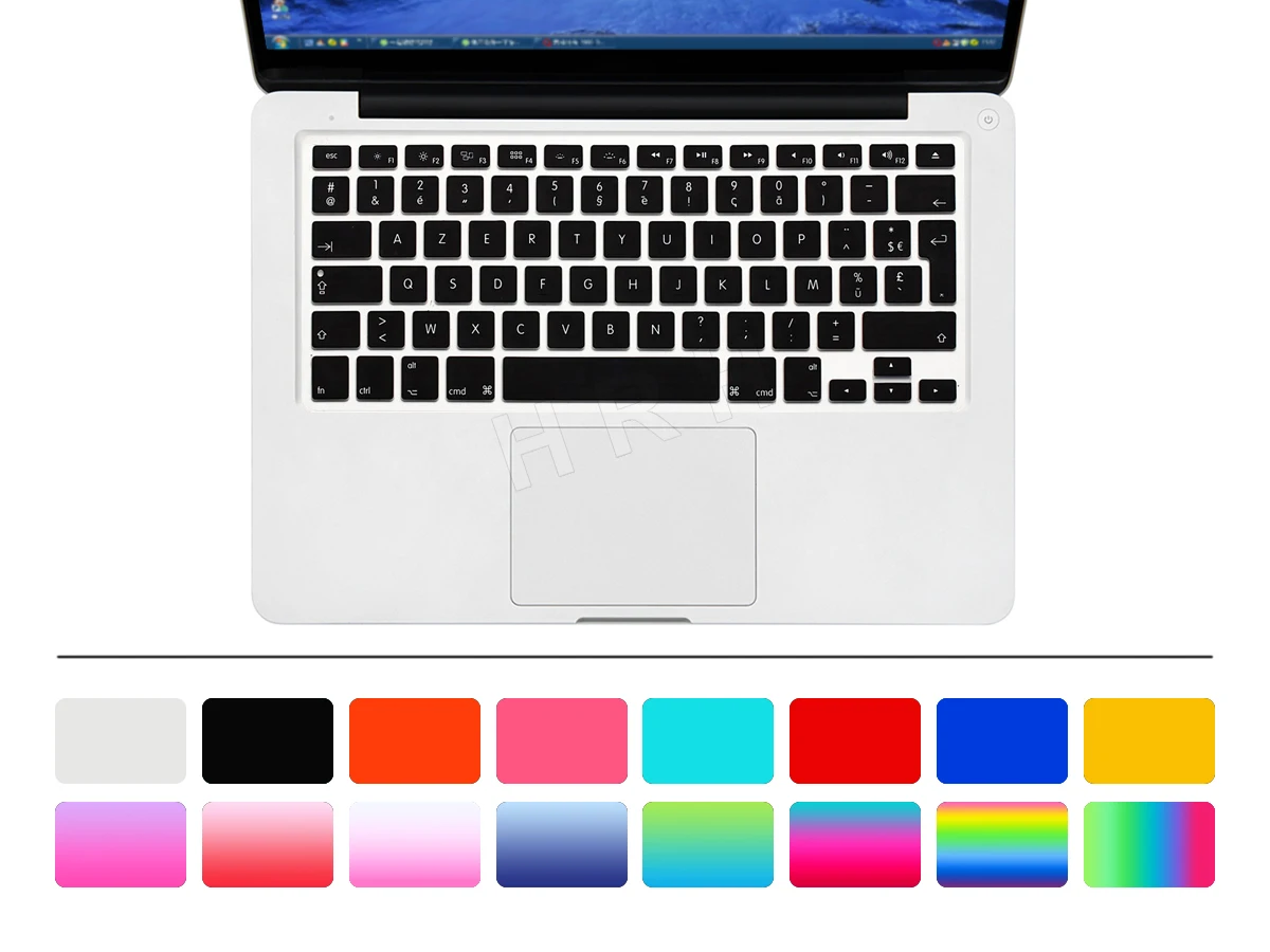 HRH AZERTY French Keyboard Cover EU for Mac Air 13\