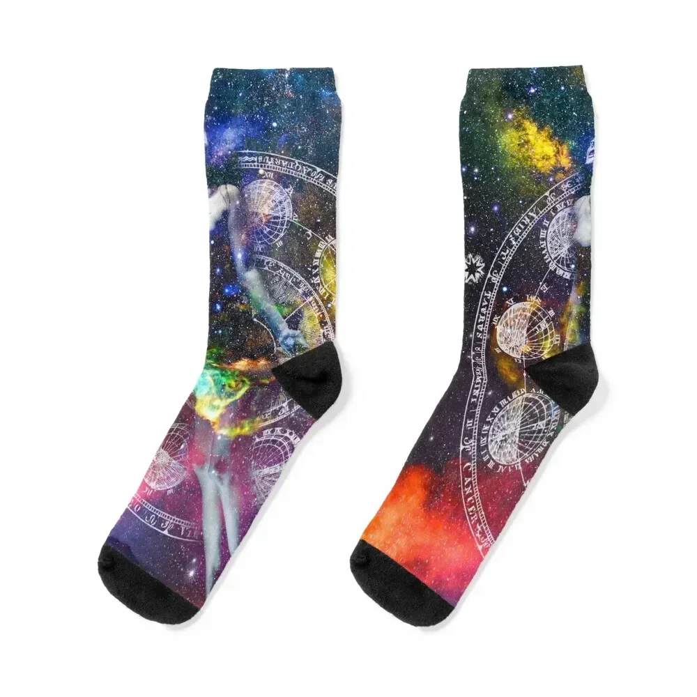 

Aquarius Zodiac Art Socks luxury compression Antiskid soccer Non-slip Women Socks Men's