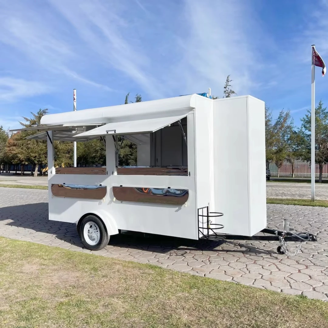 Custom Pattern & Size Available Mobile Food Truck Food Trailer Fully Equipped Restaurant Commercial Catering Cart Food