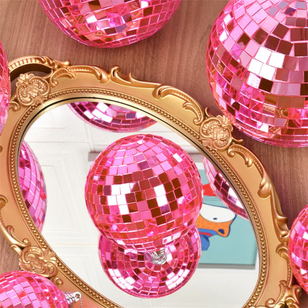 12Pcs 3cm Mirror Ball Disco Ball Stage Light Reflective Rotating Bright Silver Glass Ball Wedding Party Christmas Home KTV Decor