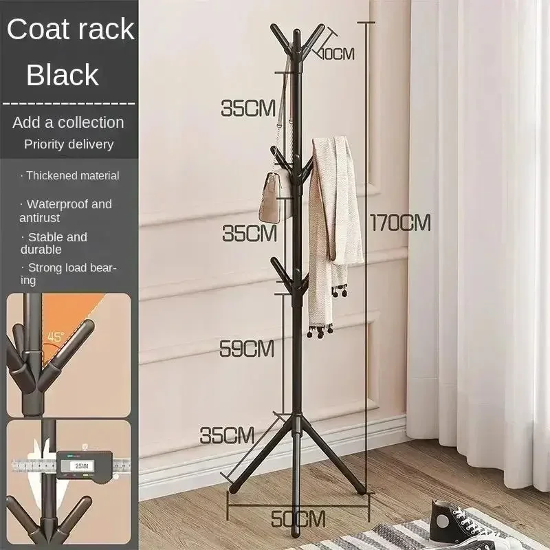 2025 New Simple Assembly Floor Standing Vertical Coat Rack For Home Living Room Dormitory Clothing Storage Organizer