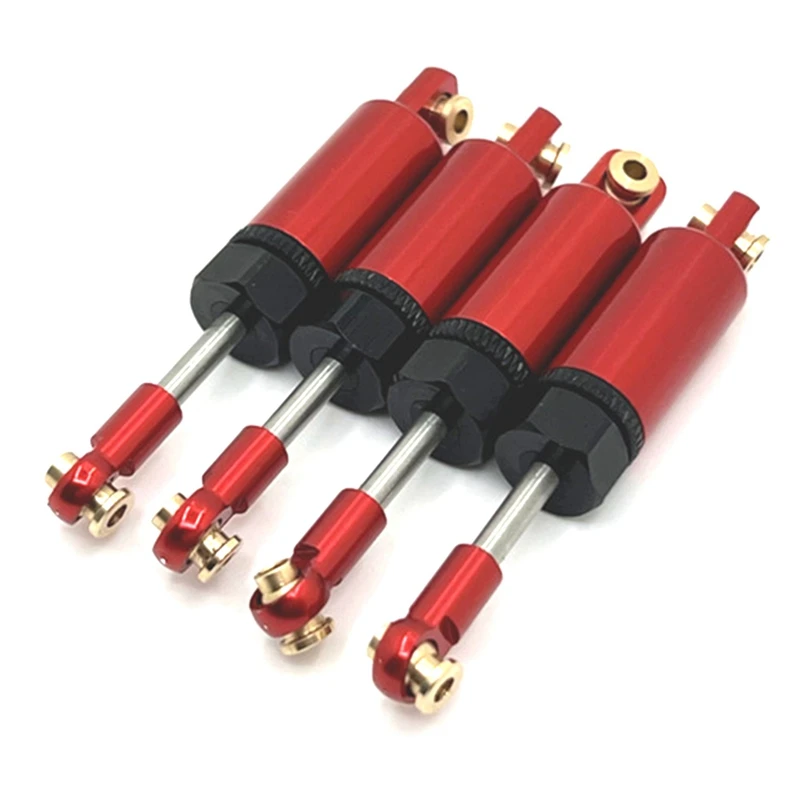 Practical 4PCS Hydraulic Shock Absorber for MN 1/12 D90 MN82 LC79 MN78 for WPL 1/16 C14 C24 C34 C44 RC Car Upgrades Part Red