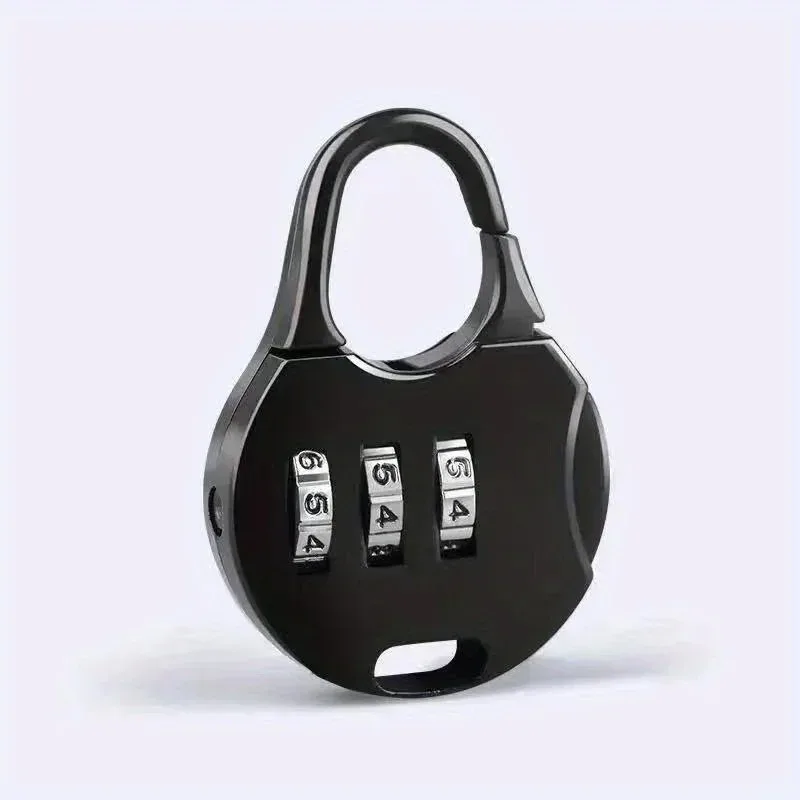 Zinc Alloy Small 3-digit Password Combination Padlock Suitcase Backpack Locker Smart Lock Password Key Anti-theft Lock Ing