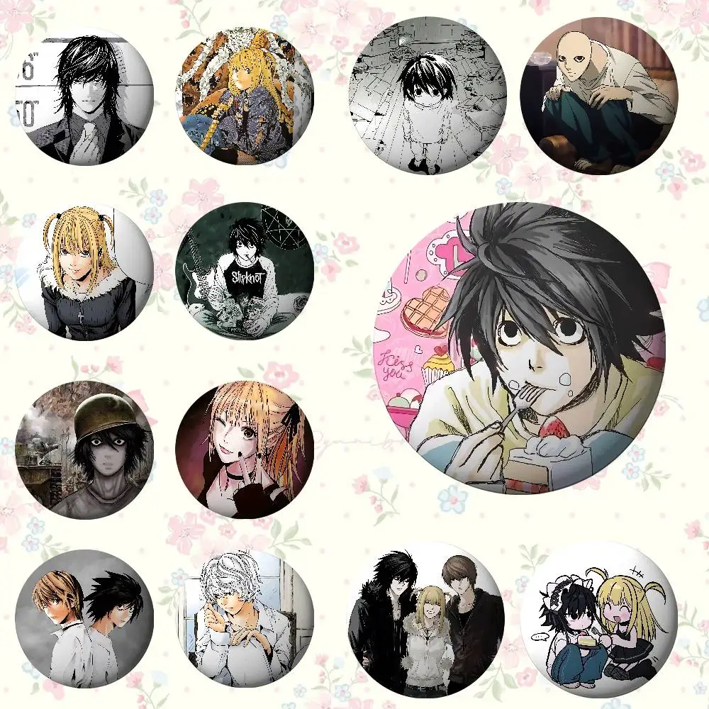 

Anime D-Death Note Badges Badges Cartoon Round Brooches On Backpack Jacket Acrylic Button Pins Collection Gifts