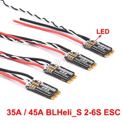 1/2/4 adet 35A 45A BLHeli_S BLS 2-6S Lipo ESC dahili programlanabilir RGB LED D-Shot 150/300/600 ONESHOT125 RC FPV Quadcopter için