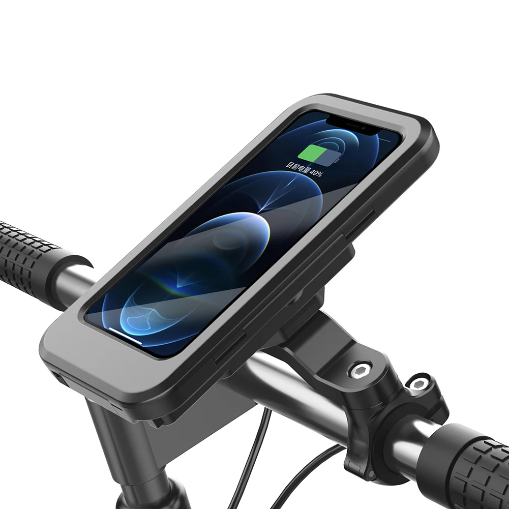 Waterproof Cellphone Support USB Charging 15W Wireless Charger Mobile Phone Holder Stand Universal Touch Screen for Motorcycle