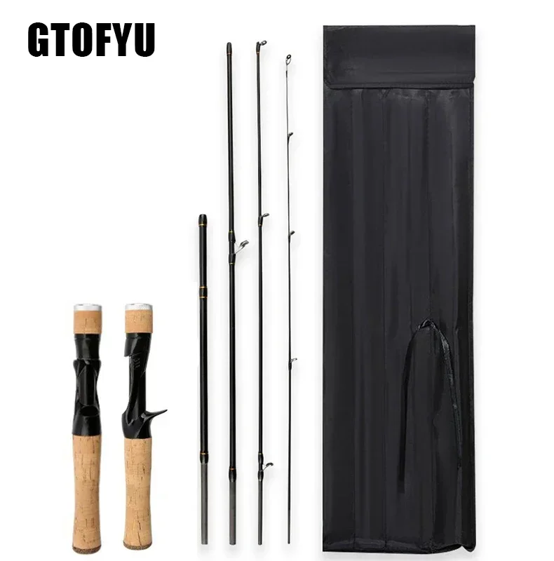 Small Bait Finesse System UL Spinning Casting Fishing Rod Carbon Fiber Ultralight  4 Pieces 1.55-1.8m 1-8g for Trout Fishing Rod