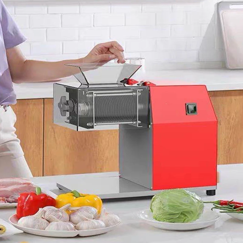 

Electric Meat Slicer Vegetable Cutter Shred Machine 1100W Commercial Automatic Food Chopper Chipper