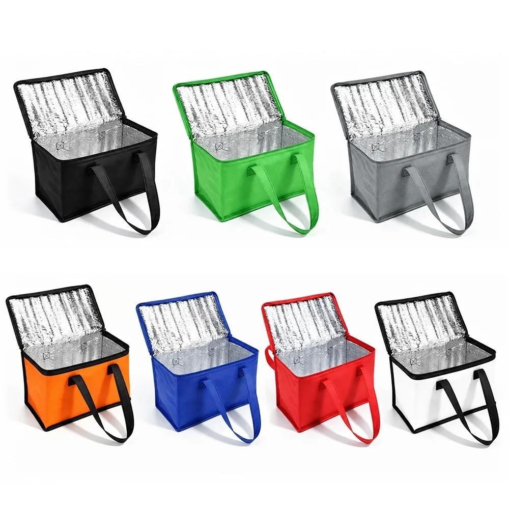 Large Capacity Picnic Thermal Bag Folding Design Portable Handle Food Thermal Storage Bag Thermal Insulation Beer Delivery Bag