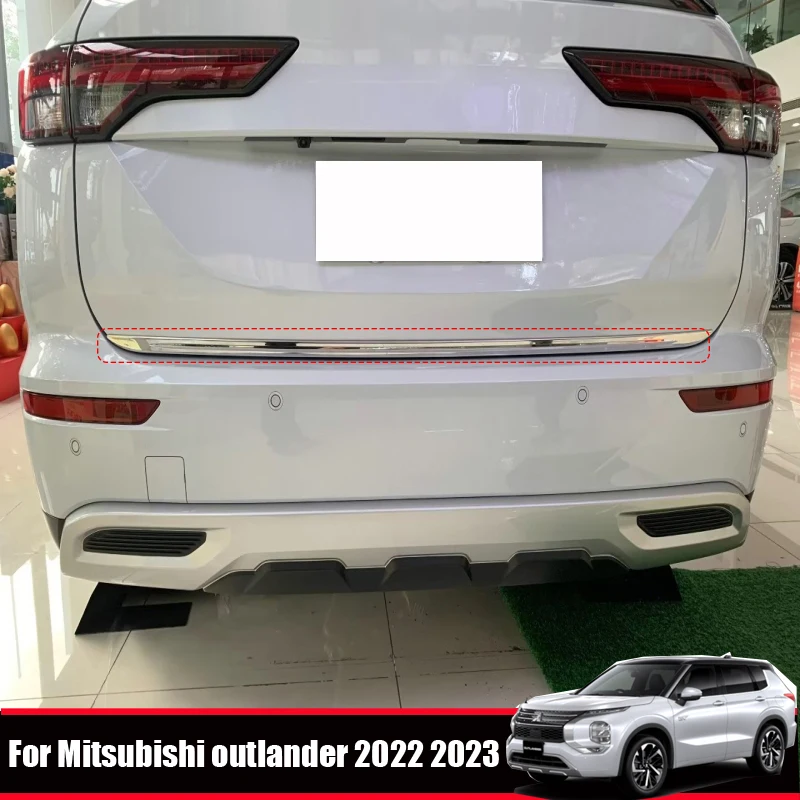 

For Mitsubishi Outlander 2022 2023 Tailgate Rear Door Bottom Cover Molding Trim ABS chrome back door trim car Accessories