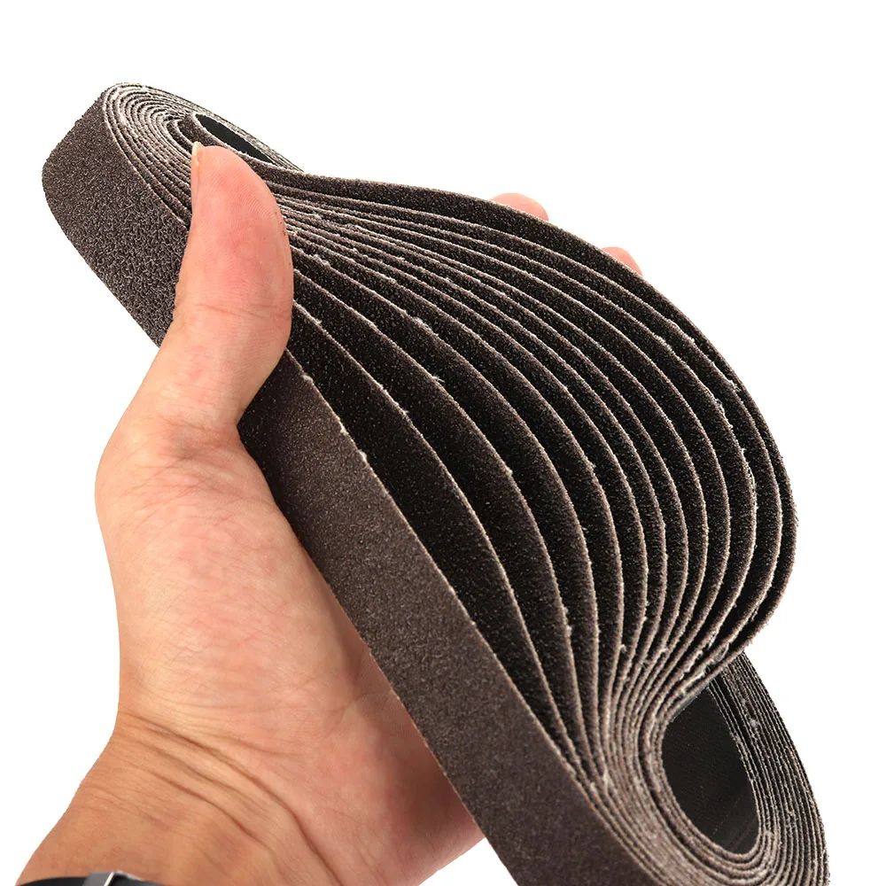 20X520mm Sanding Belt Sander Accessories Abrasive for Metal Wood Furniture Grinding  Suitable for Pneumatic Sander 10pcs/Set